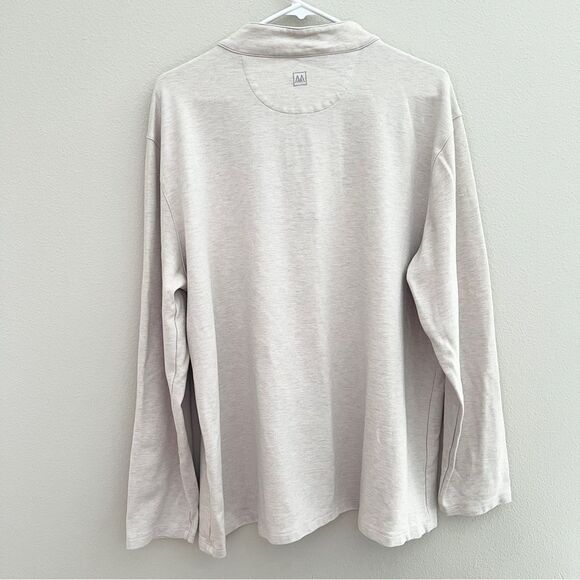 Mizzen Main Pullover Mens XXL Khaki Proflex Pullover Quarter Zip Performance - Picture 3 of 4